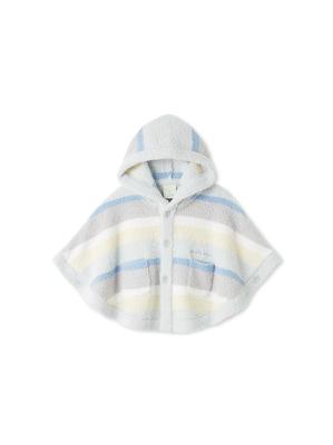Baby Moko Colorful Border Poncho PBNT255444BLU80 [BABY]