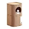Cat House Bed for Indoor Cats 2 Tiered Nest Sleeping Play Comfortable Prevents Furniture Damage with
