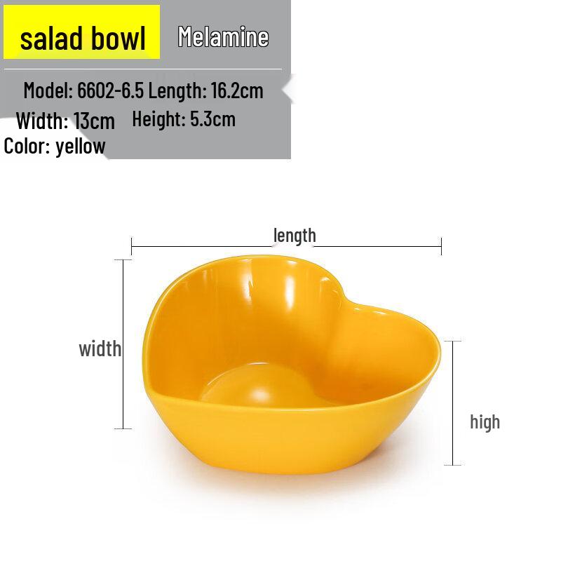 Yipan Heart-Shaped Melamine Bowl Set
