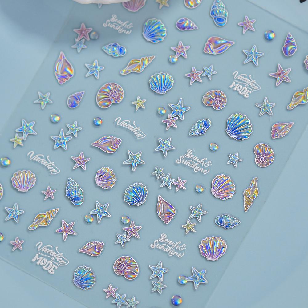 Goldfish in Bag 5D Nail Art Sticker Jelly Like Translucent Goldfish with Bubble Cute Aquatic Manicure Decal DIY