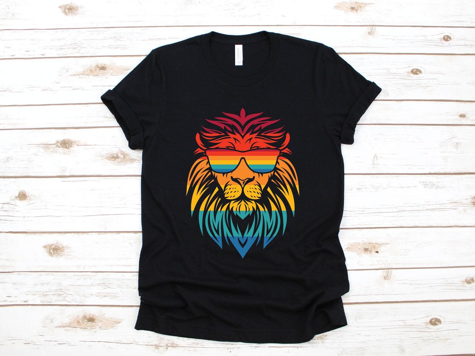 Tiger Sunglasses T-Shirt, Colorful Tiger Tank Top, T-shirt, T-shirt,T-shirt, Kids Tee Apparel Gift XL