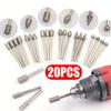 20ks Diamantové brusné hlavy Mini bity Pro rotační vrtačku Nástroje pro odstraňování otřepů Brusné příslušenství 3mm Stopka Sada nářadí Brusný nástroj