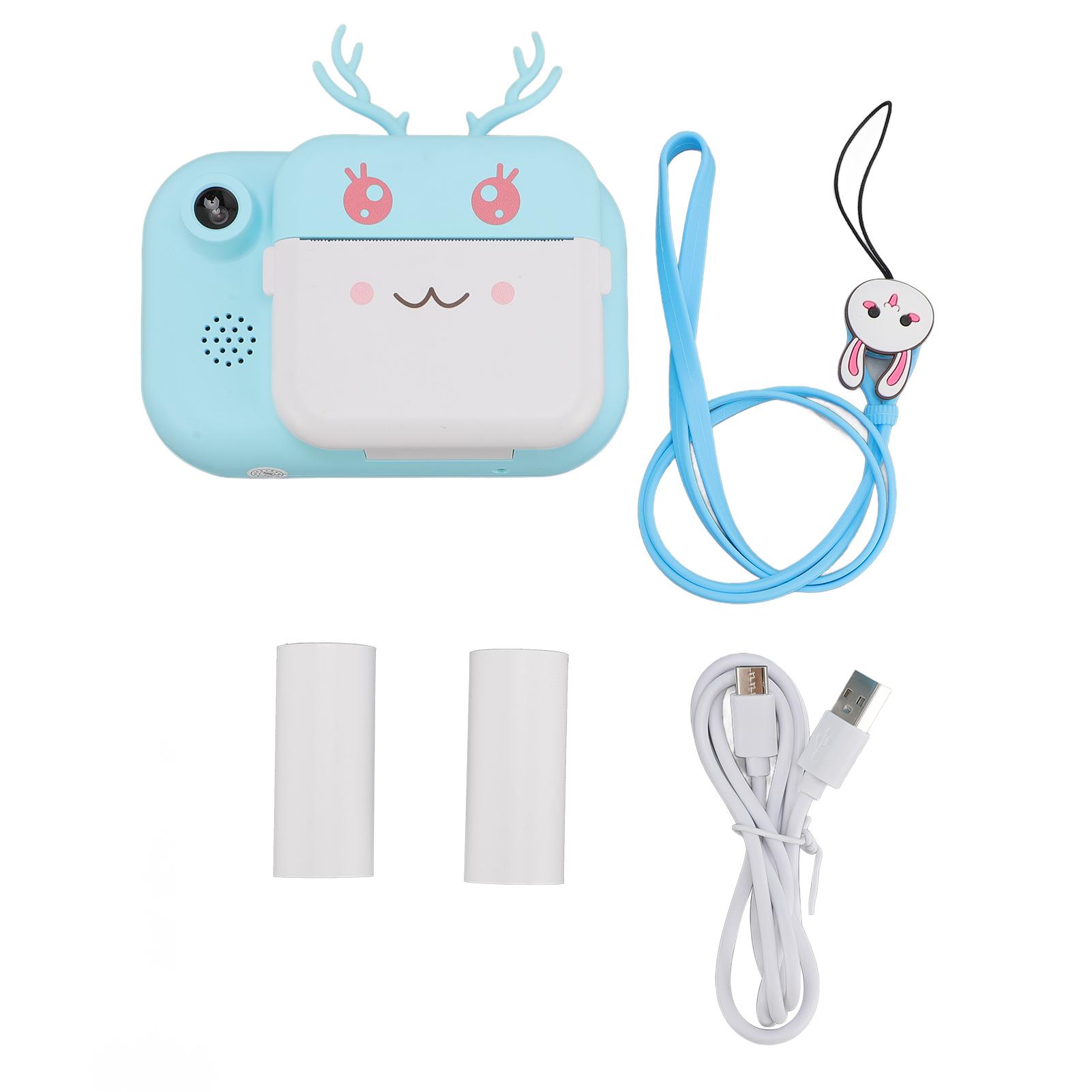 

Камера з термодруком 1080P 24 МП подвійний об єктив 2,4-дюймовий IPS-екран камера з 2-кратним цифровим зумом з музикою