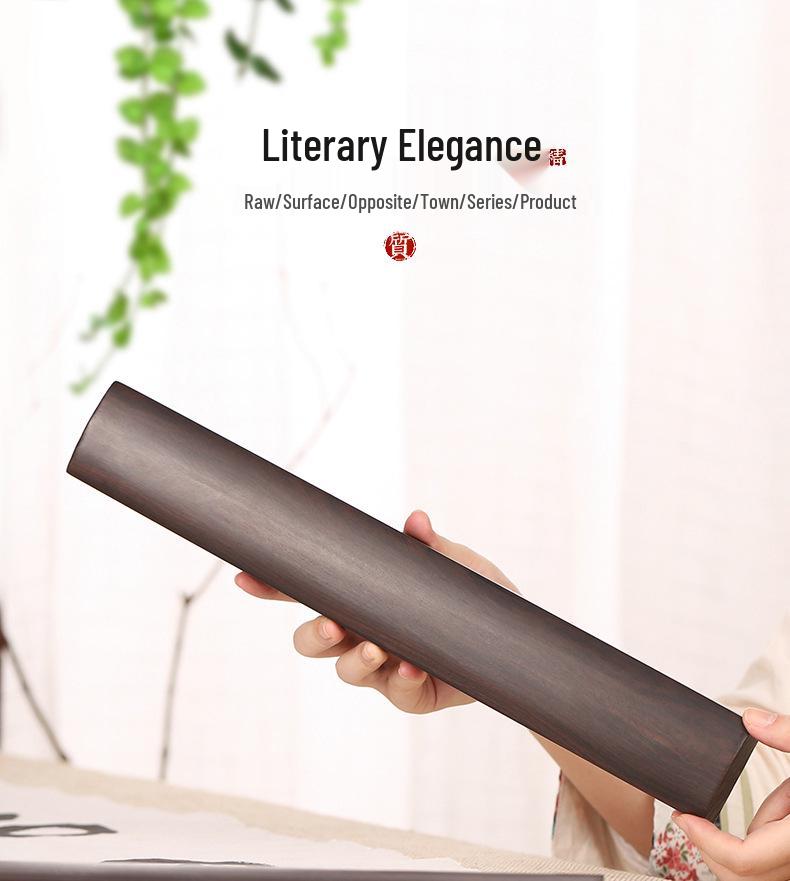 Ebony Redwood Carved Paperweight Set for Calligraphy Books