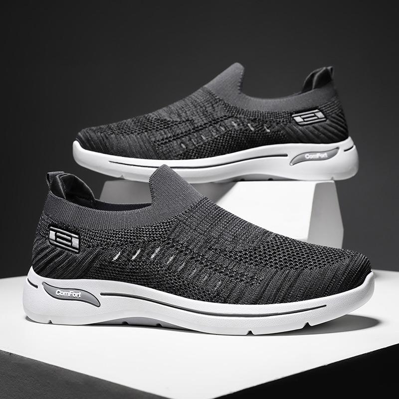 Shoes Men's Casual Shoes Versatile Men's Shoes Lazy One-pedal Single Shoes Flying Woven Old Beijing Cloth Shoes