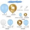 18 Inch Macaron Blue And White, Metal Gold Balloon Chain Set, Birthday Party Decoration Balloon