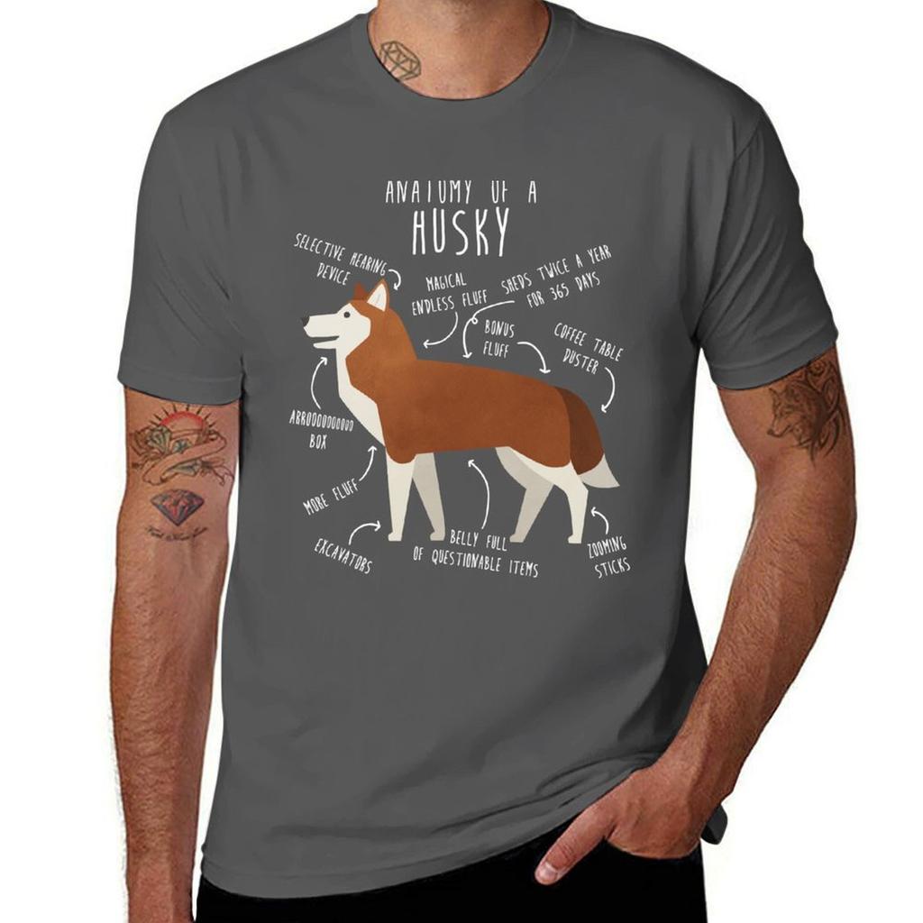 Anatomy t Red Dog man t Husky pack funny shirts cotton shirt Siberian T-Shirt
