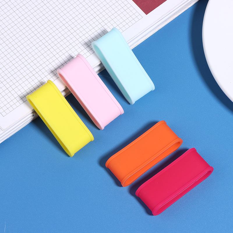 4Pcs Silicone Tennis Racket Grip Ring Handle Closure Rubber Sweat-Absorbing Band Elastic Fixed Stretchable Tennis Accessories