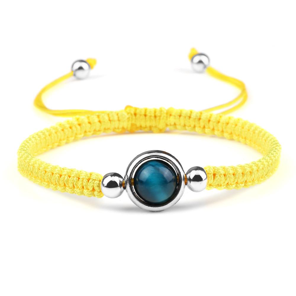 Handmade European-American Year of the Tiger Blue Sapphire Red String Bracelet - Stylish Couple's Gift