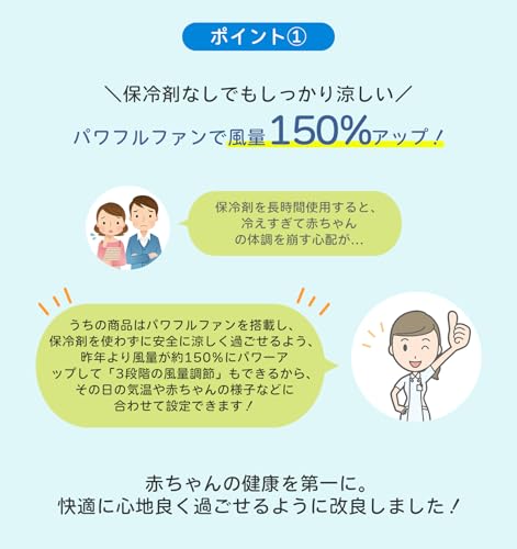 [2025 Model] AGPTEK Children's Cooling Seat with Fan, 3 Airflow Settings, Stroller/Car Seat Compatible, 150% Strong Wind, 2-Way Mode, Stroller Cooling