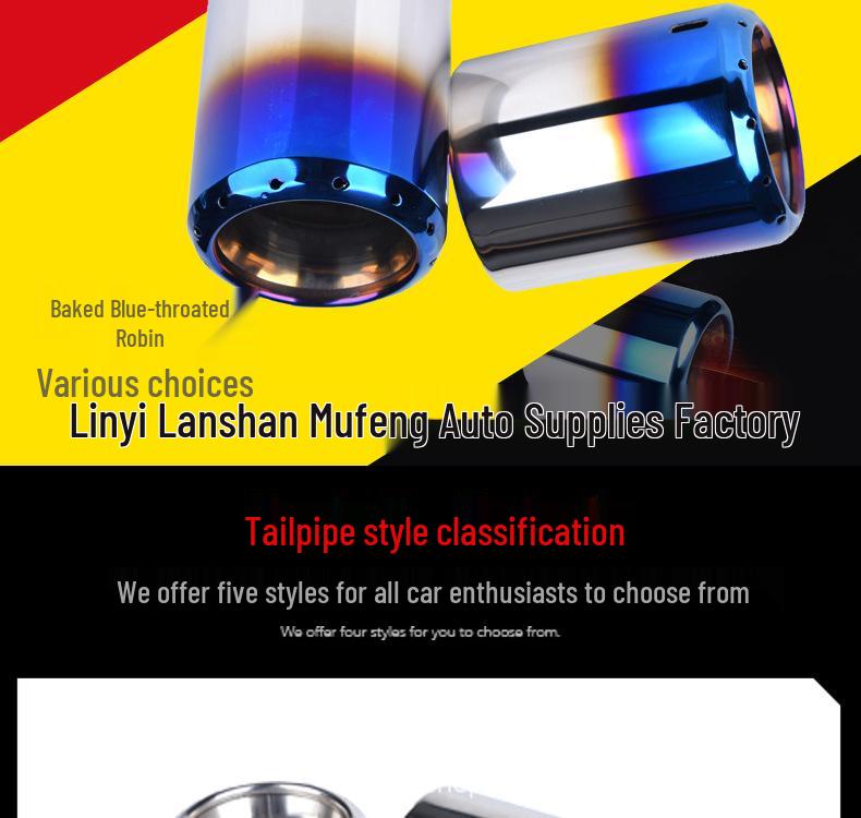 Mazda Direct-Plug Thickened Stainless Steel Single-Outlet Tailpipe Cover