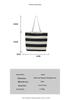 Versatile Striped Canvas Beach & Shopping Bag with Lightweight Cotton Rope Handles