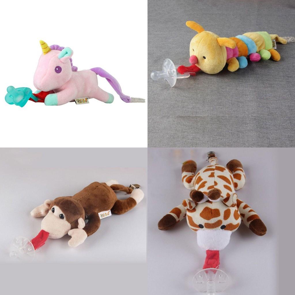 Soft And Soothing Baby Unicorn Pacifier Toy With Removable Clip