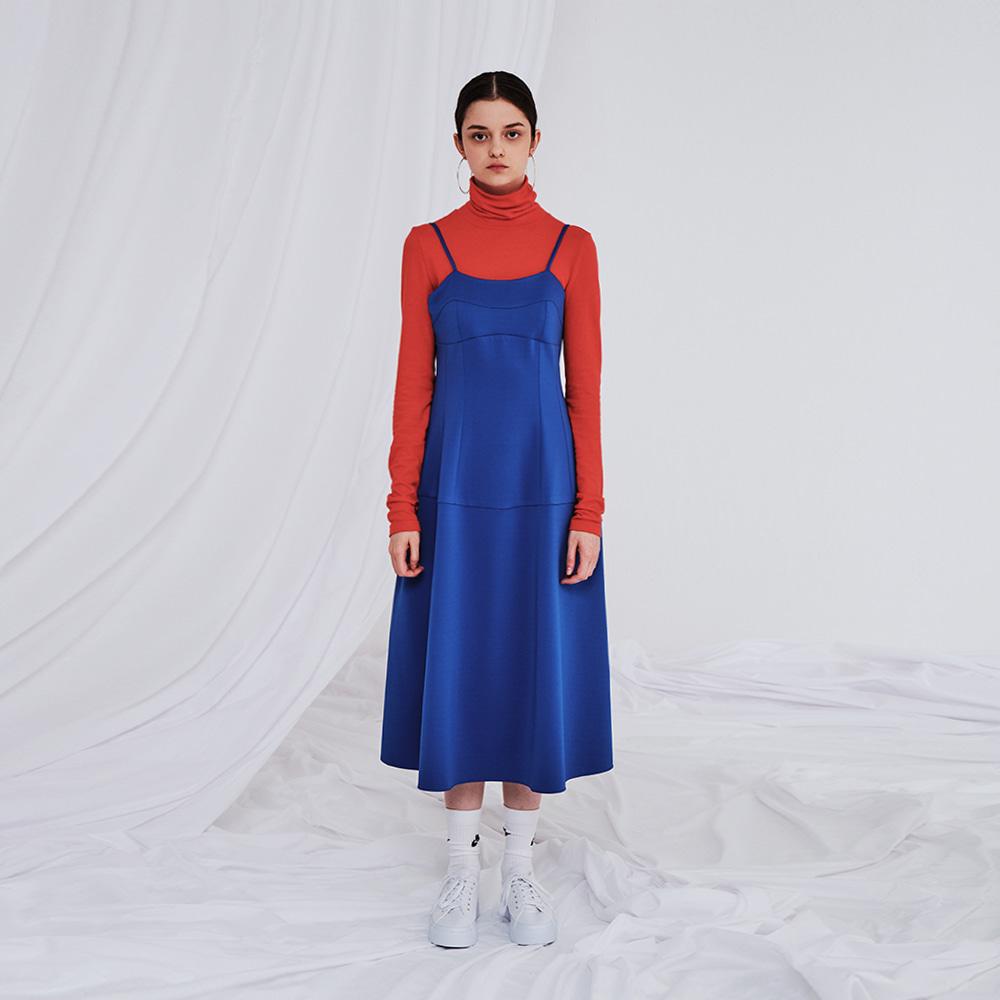 MAKE A TOAST Strap Bustier Dress Blue