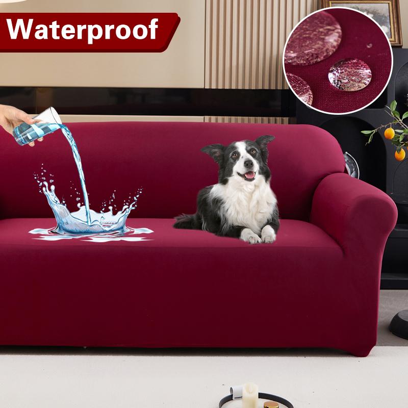 Housse de canapé extensible résistante à l'eau 1/2/3/4 places Housse de canapé en forme de L Housse de canapé universelle Protection de meubles Housse 1 pièce