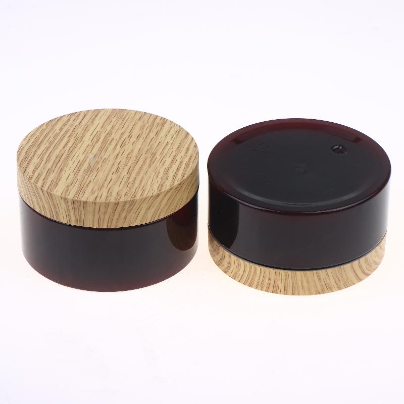200Ml 250Ml 300Ml 500Ml Empty Random Color Pet Jars Containers With Imitation Wood Texture Lid Jar Home Plastic Seasoning Bottle
