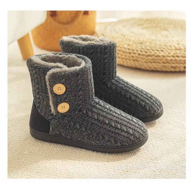 Warm Winter Booties for Women Men Slipper Booties Plush Indoor Outdoor