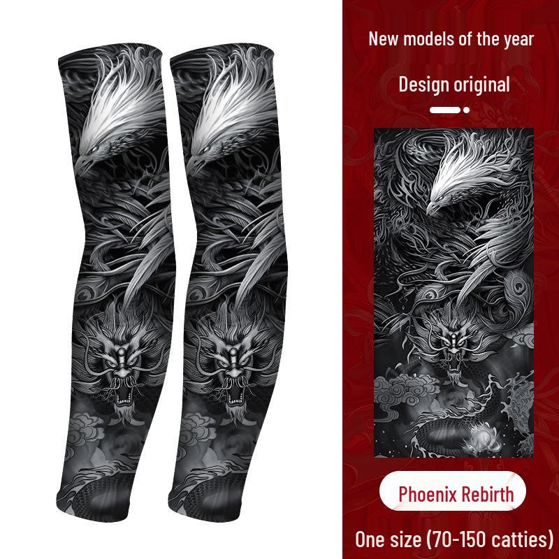 Men's Anti-UV Ice Silk Arm Sleeves: Driving, Cycling, Tattoo Protection