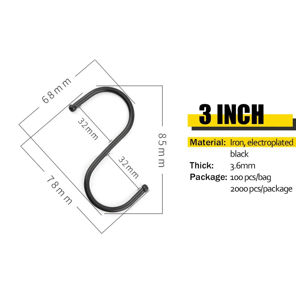 5/10/20PCS S formă cârlig metalic bucătărie oală căni raft baie dormitor balustradă umeraș haine saci prosoape plante agățat cârlige S