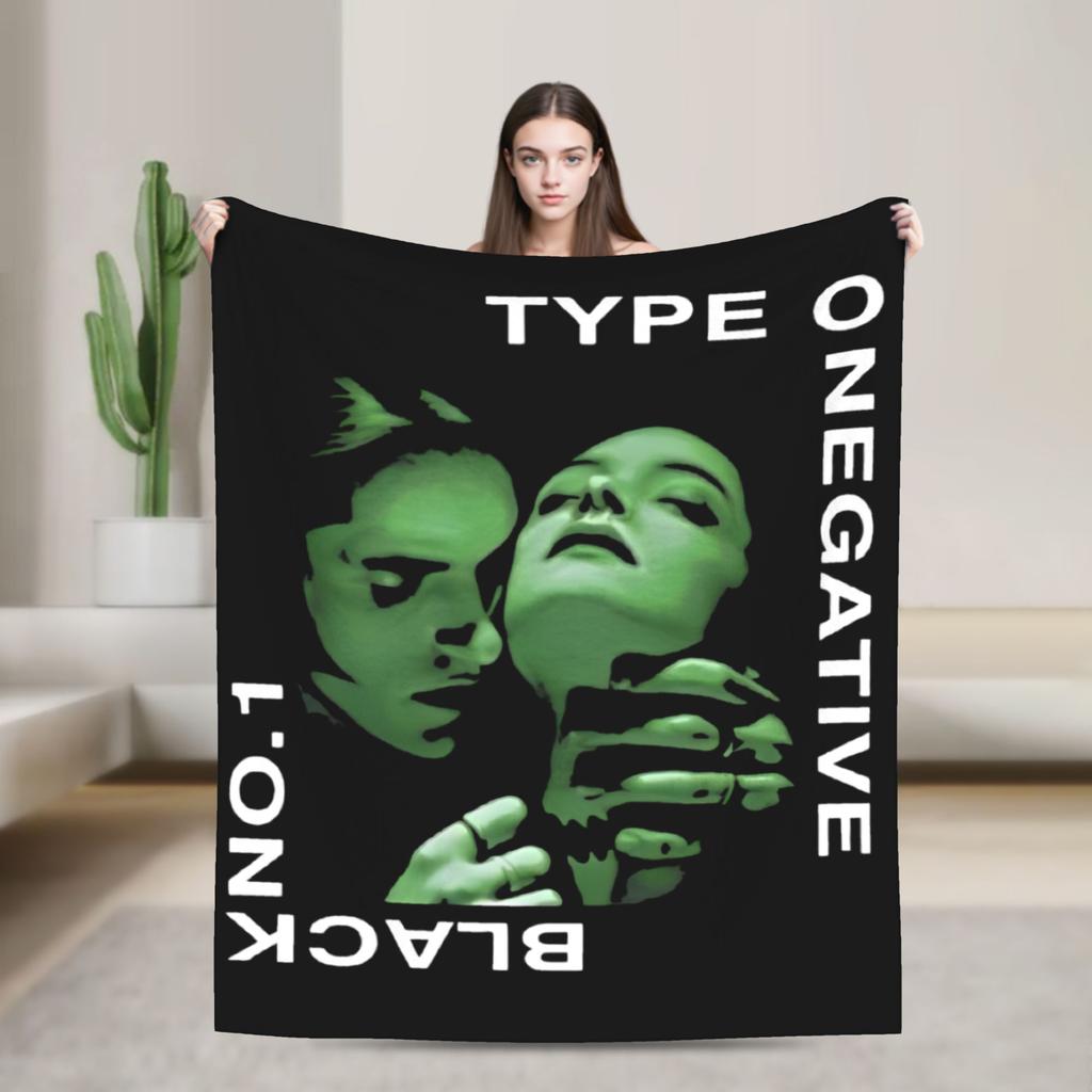 Type O Negative Rock Band Blanket Music Album Fuzzy Funny Breathable Throw Blanket for Bedroom Autumn/Winter Office