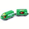 Wooden Train with Driver and Passenger, Compatible with Major Brand Tracks, Available In Multiple Colors