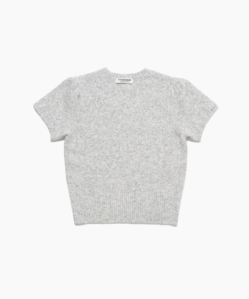 Tudment Angora Half Sleeve Pullover Mel Gray