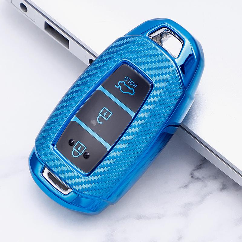 Carbon Fiber Key Case for Beijing Hyundai: Festa Sport, ix35, ix25, Santa Fe