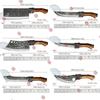Kitchen Knife with Roll Bag Stainless Steel Butcher Slicing Knife Cooking BBQ Chef Knife Professional Forged Boning Knife