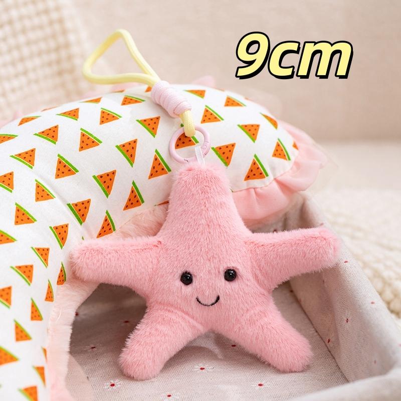 Lovely Sea Creature Plush Keychain Set Soft Stuffed Octopus Seahorse Starfish Whale Dolls Cute Ocean Animal Plushie Gifts
