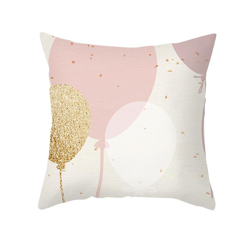 

Наволочка с принтом Персиковая кожа Розовая Ветви цветов и листьев Гостиная Дом Наволочка для подушки Наволочка 45 * 45Cm (without pillow core)