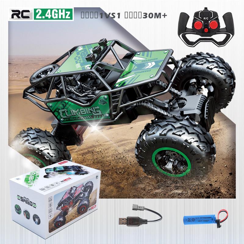 

Грузовик на радиоуправлении, 60+ минут, 2.4G, 1:20 RC Cars Crawler для мальчиков, Monster Trucks, игрушечный автомобиль, подарок для детей, взрослых и девочек чёрный/зелёный