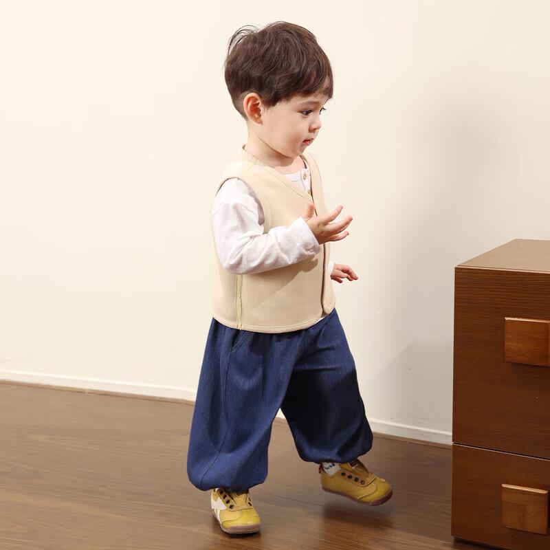 LUSON Unisex Baby Knitted Cuffed Denim Jeans