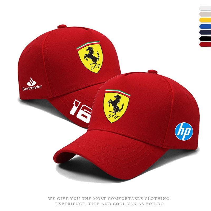 Für Ferrari Drucke Logo Mode Outdoor Sommer Sportmütze Baseballkappe Frühling Herbst Verstellbare Sonnenhutkappe Aufkleber Zubehör