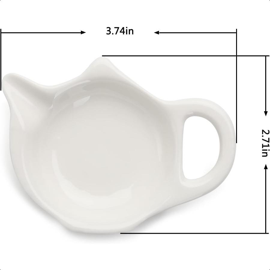 Tea Bag Holder for Used Tea Bag Teapot Shaped Tea Bag Coasters Tea Bag Saucers Set of 6 Keep Your Tea Time Tidy and Organized W