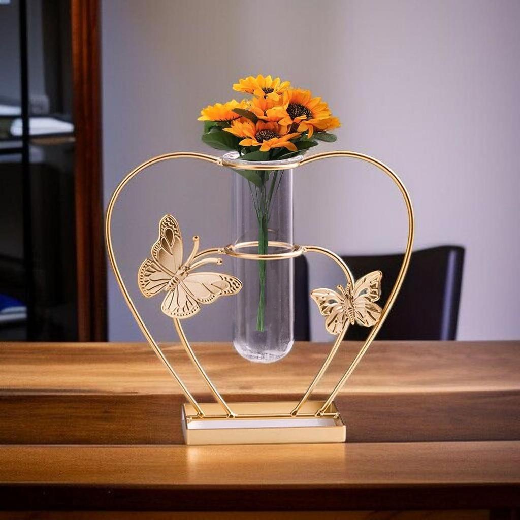 Metal Decorative Vase | 20 X 20 Cm | Gold Finish | Premium Tabletop Vase