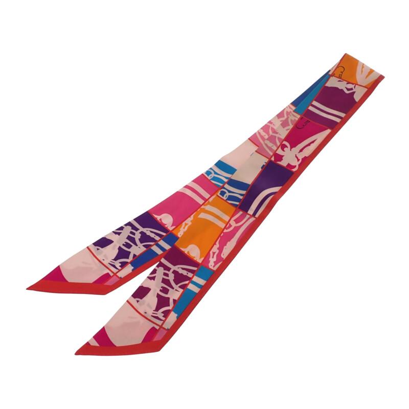 HERMES  062296S 13  scarf Red/Rouge Violet silk Women