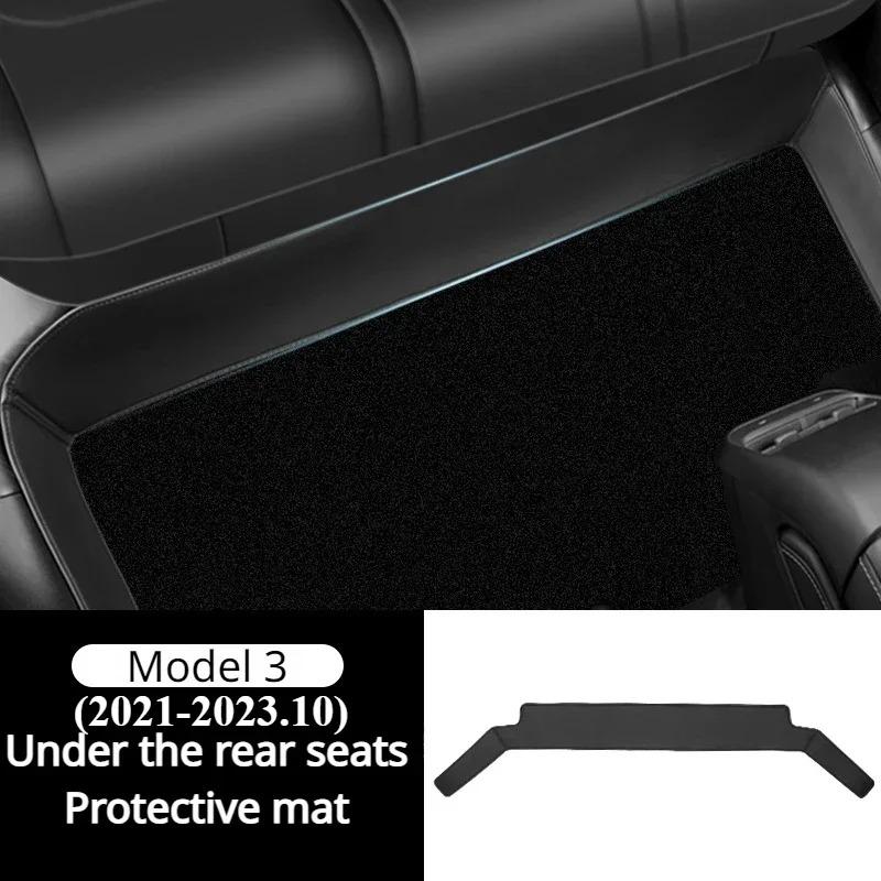 

Rear Seat Lower Protective Mat For Tesla Model Y/3/3 Highland 2024 2025 Leather Surround Seat Anti-Dirty Kick Pad Accessories Leather Model 3