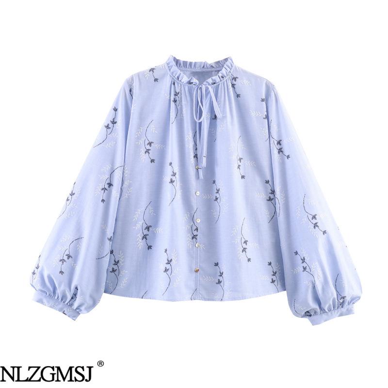 2026 European & American Style Versatile Embroidered Printed Shirt
