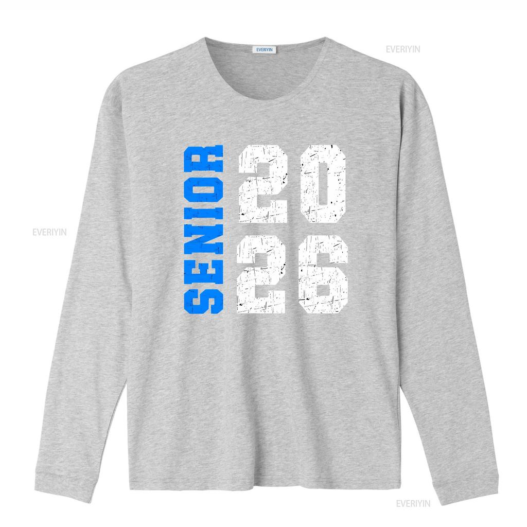 Senior 2026 T Shirt Class Of College High School Graduate vintage Washed Soft homme Stretched designer clothes Slightly Stylish