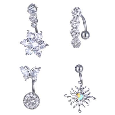 Belly Button Ring Animal Shape Belly Piercing Stainless Steel Navel Ring