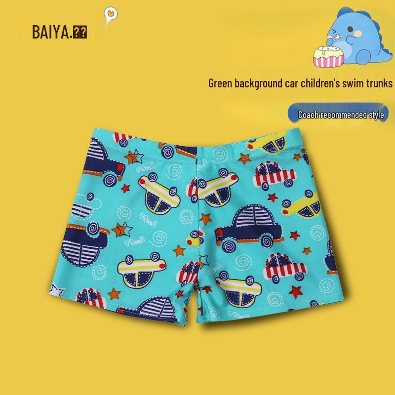 

Новые детские плавки с мультяшным принтом - Удобный полиэстер для горячих источников и лета, размеры S и M S [Height 90-100cm, 20-30lbs]