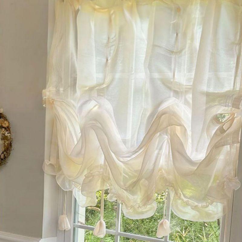 Decorative Sheer Curtains Pleated Lace Curtains