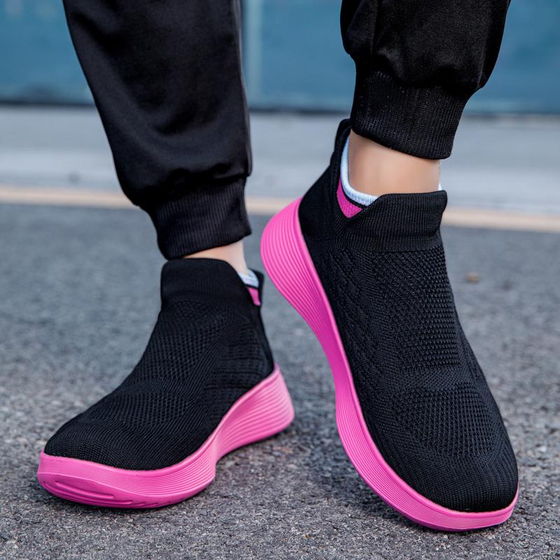 Fashion Men Mesh Casual Sports Shoes Breathable Slip-on Sneakers Lightweight Running Shoes for Walking Jogging Fitness Exercise Women
