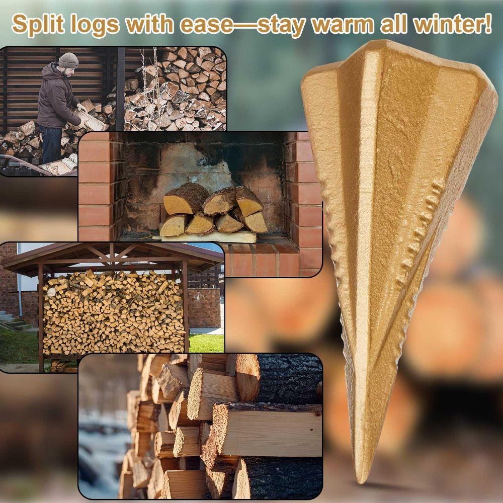 Heavy-Duty Wood Splitting Tool 4-Way Manual Wood Splitter Durable Tool Log Splitter Wedge Winter