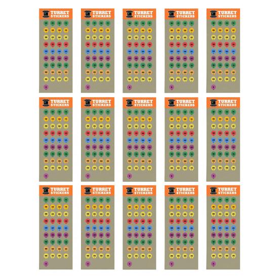 Scope Ranging Stickers for Ballistic Calculation 37 Color-Coded Labels for 100-1000 Yards No-Math Drop Markers for Precision Shoot