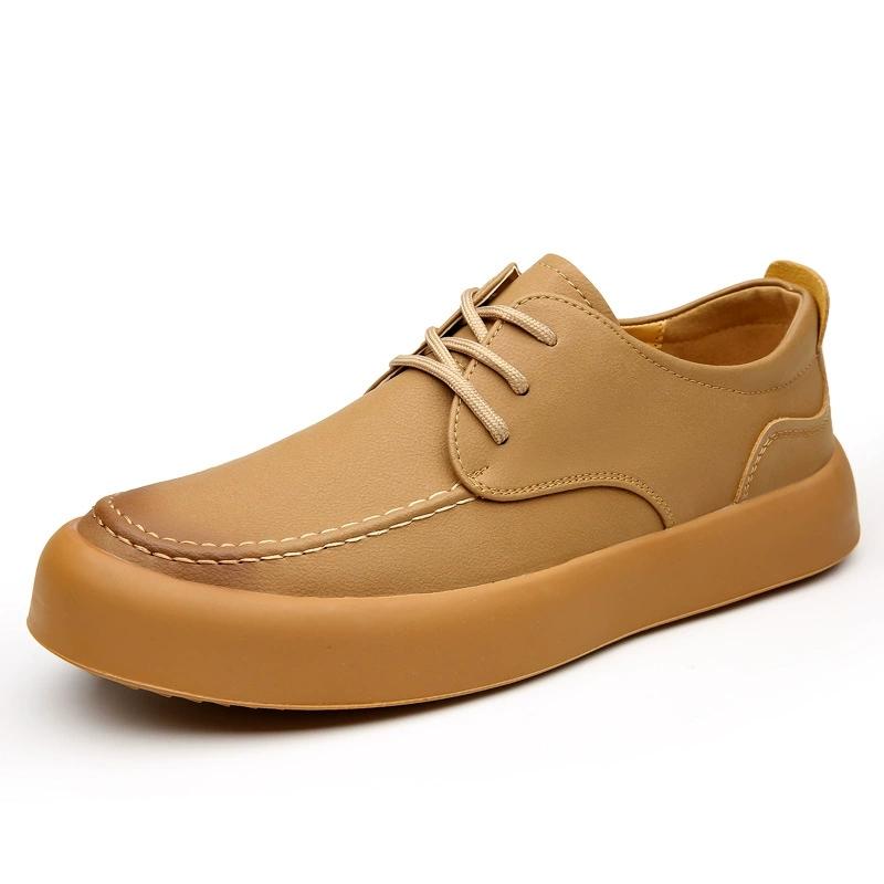 New Men's Casual Shoes Luxury Handmade Suede Leather Sneakers 2026 Tooling Antiskid Men Footwear Platform Outdoor Shoes Loafers