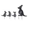 4 buc Decor Animal Artă Fier Ingenios Multifuncțional Cangur Plugin Decor de Toamnă pentru Curte