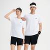 Li Ning Table Tennis Series Short Sleeve Round Neck Top Cool Elastic Bottoms Casual Sports Suit Unisex suit White AATV019-3