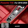 For Porsche 718 2016- Car-Styling 3D5D Carbon Fiber Car Interior Center Console Color Molding Sticker Decals Part Accessorie