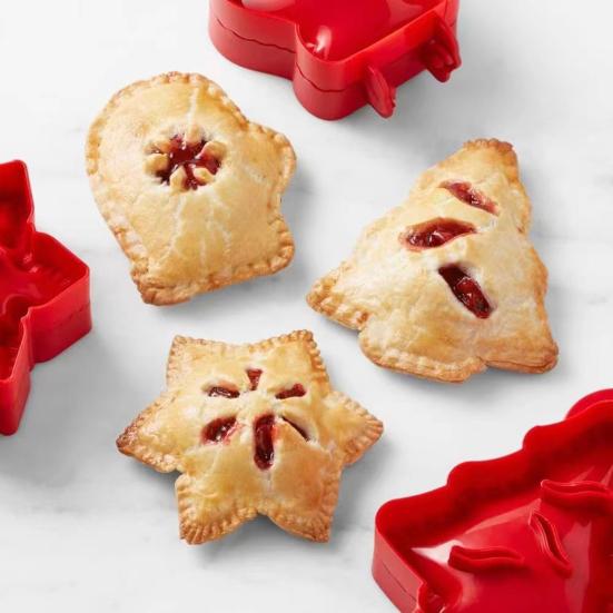 Holiday Mini Pie Molds for Baking Cookie Mold Dough Press Pocket Molds for Halloween Christmas Party
